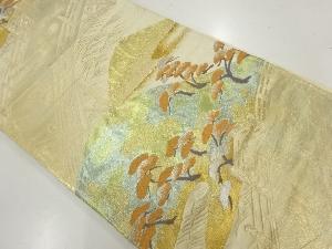 アンティーク　橋に松模様織出し袋帯（材料）